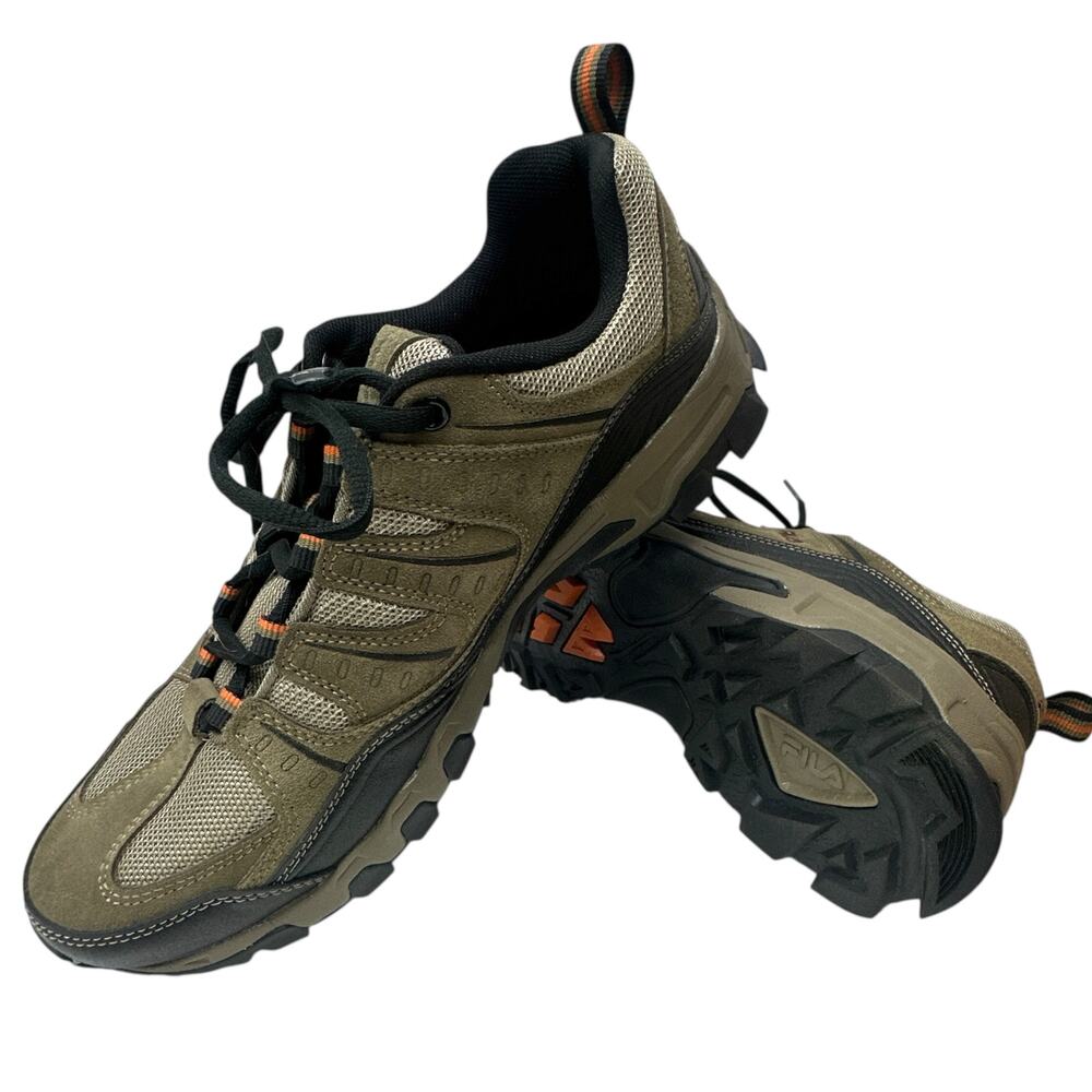 Fila Men's Midland Trail Running Shoes Sneakers Size 10 Brown Orange